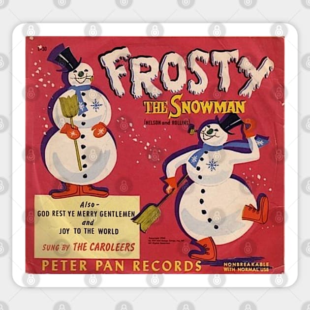 FROSTY SNOWMAN RETRO DESIGN! Sticker by SquishyTees Galore!